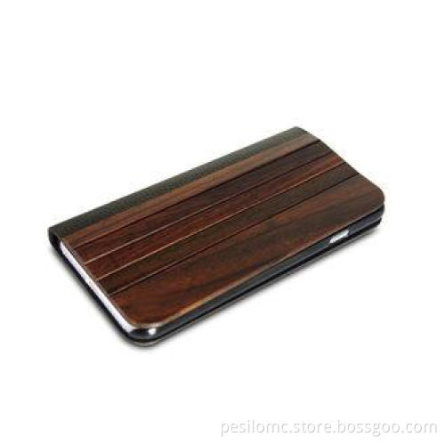 Real Wood Wallet Smart Phone Flip Case for iPhone 6 / Custo